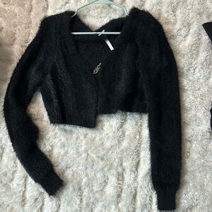 Fabletics Fuzzy Flame Cropped Cardigan